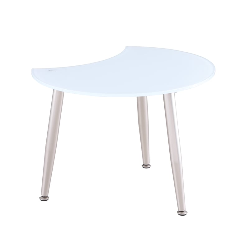 Chintaly Imports White Glass Cocktail Table CHF-8072-CT-WHT