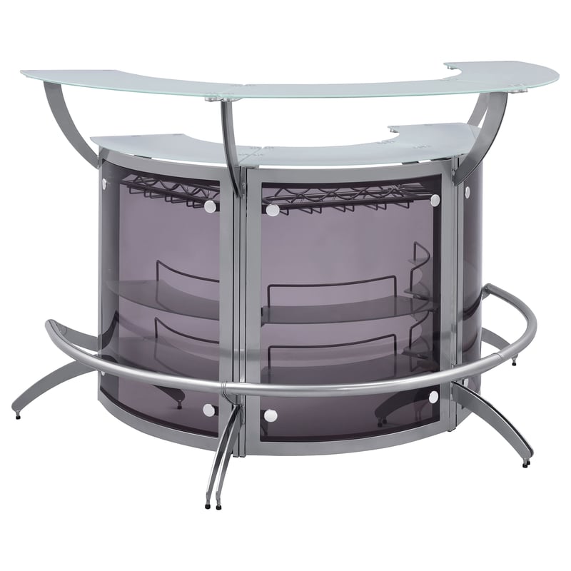 Coaster Furniture Dallas Silver 3pc Bar Cabinet CST-100135-S3 Coaster Furniture Dallas Silver 3pc Bar Cabinet CST-100135-S3