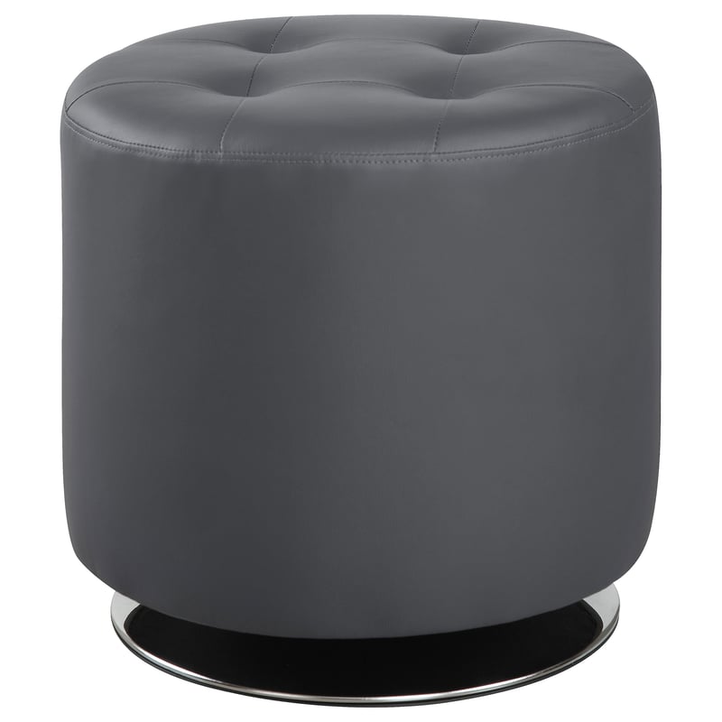 Coaster Furniture Bowman Grey Round Swivel Ottoman CST-500555 Coaster Furniture Bowman Grey Round Swivel Ottoman CST-500555