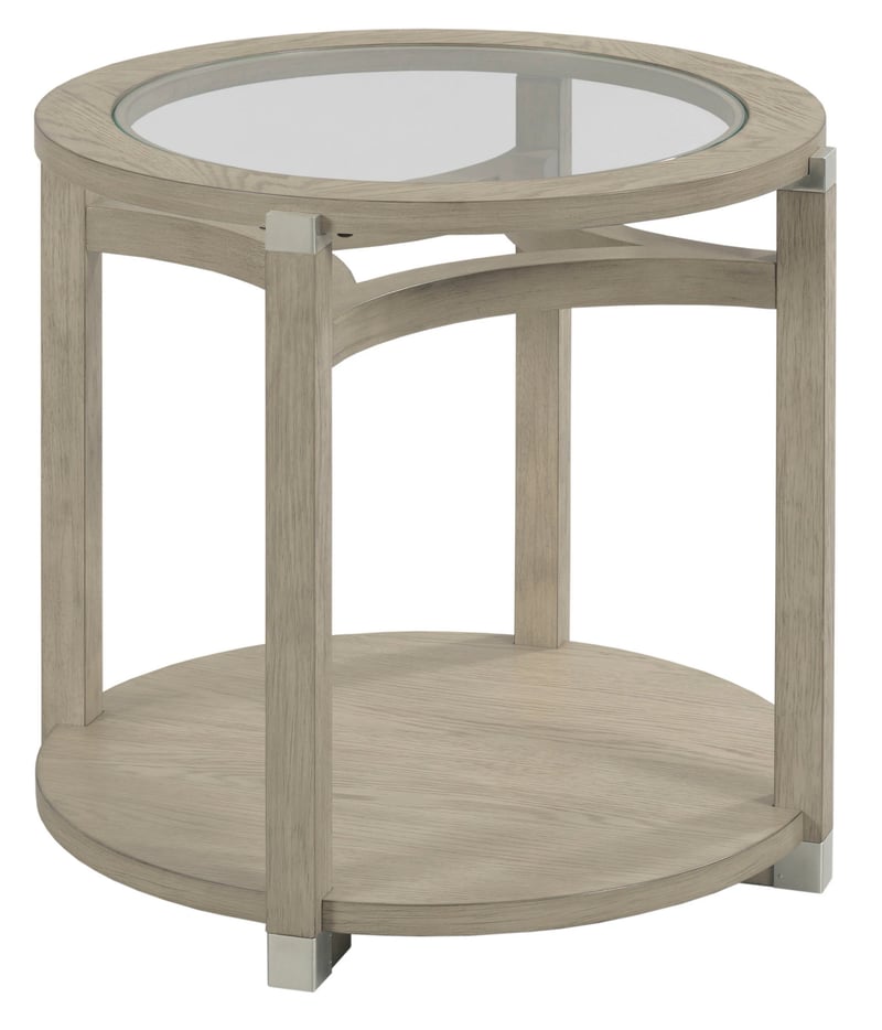 Hammary Solstice Soft Beige Round End Table HAM-086-918