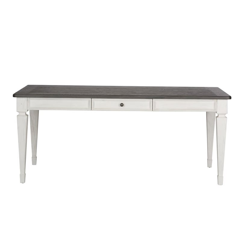 Liberty Allyson Park Brushed White Charcoal Rectangular Leg Table LBRT-417-T4072
