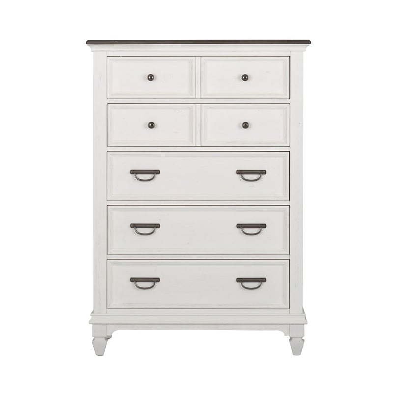 Liberty Allyson Park Wirebrushed White 5 Drawer Chest LBRT-417-BR41
