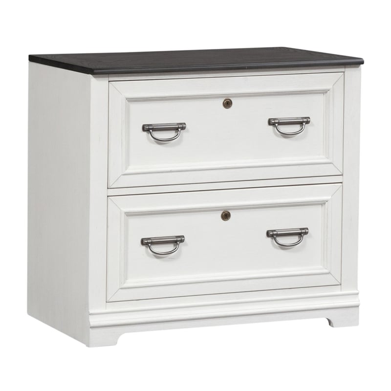 Liberty Allyson Park Wirebrushed White Bunching Lateral File Cabinet LBRT-417-HO147