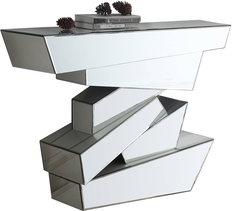 Meridian Furniture Jade Console and Mirror Set MRD-410-CM