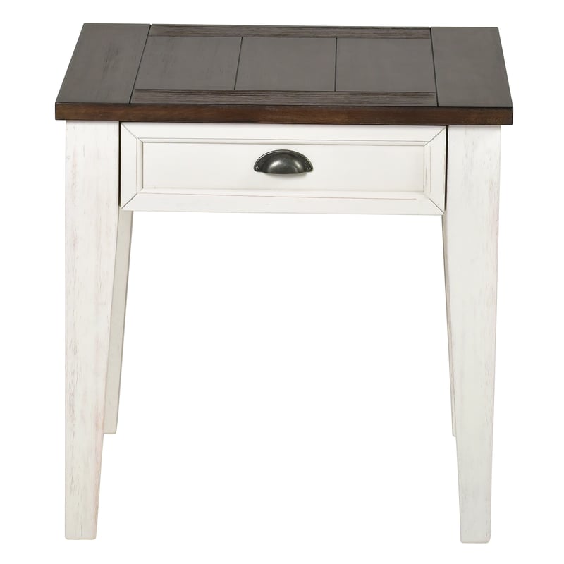 Steve Silver Cayla Dark Oak White End Table SSF-CY100EKW Steve Silver Cayla Dark Oak White End Table SSF-CY100EKW