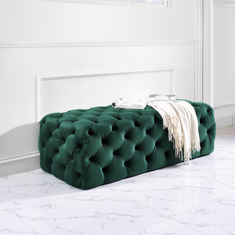 TOV Furniture Kaylee Green Ottoman