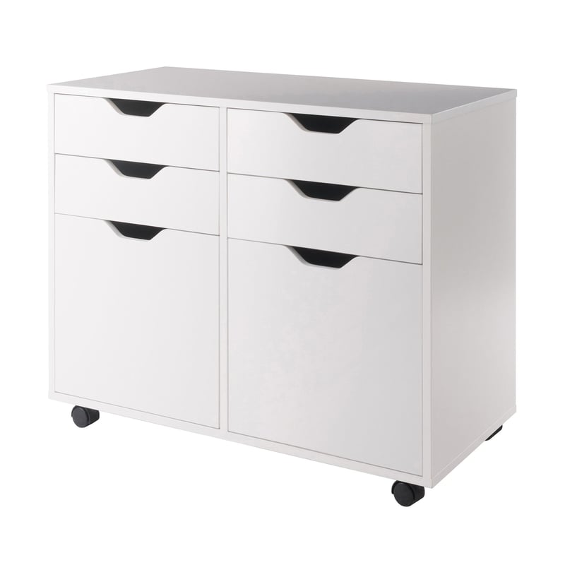 Winsome Halifax White 2 Door 4 Drawers Mobile Cabinet WNS-10622