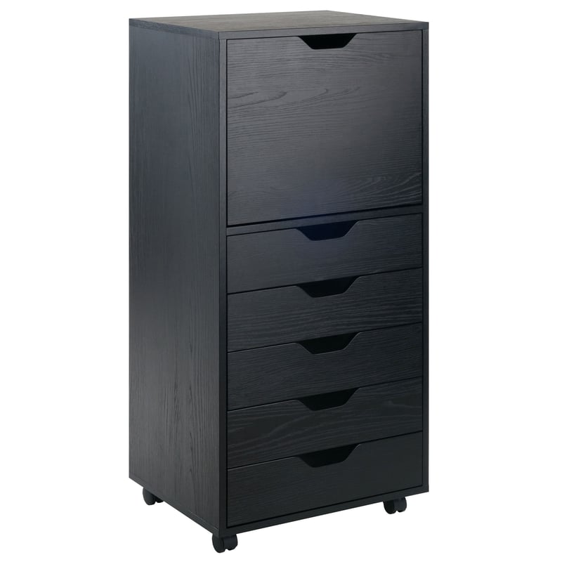 Winsome Halifax Black 5 Drawers Storage Mobile Cabinet WNS-20616