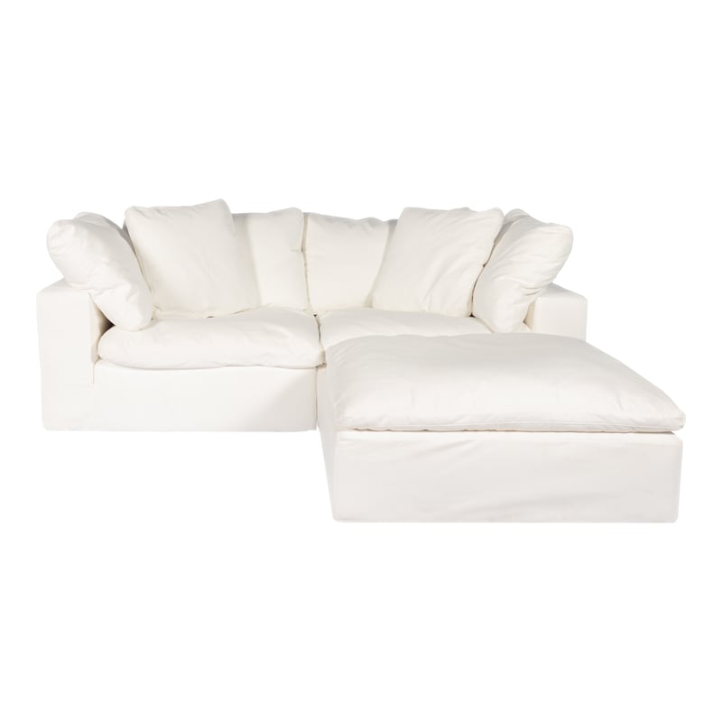 Moes Home Clay White Polyester Sectional MOE-YJ-1009-05 Moes Home Clay White Polyester Sectional MOE-YJ-1009-05