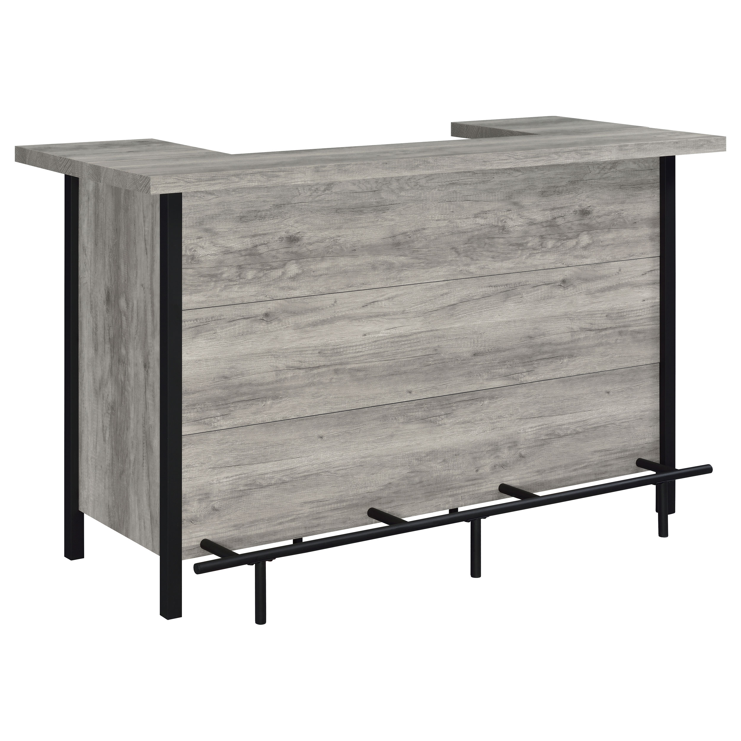 Coaster Furniture Bellemore Grey Driftwood Bar Wine Cabinet