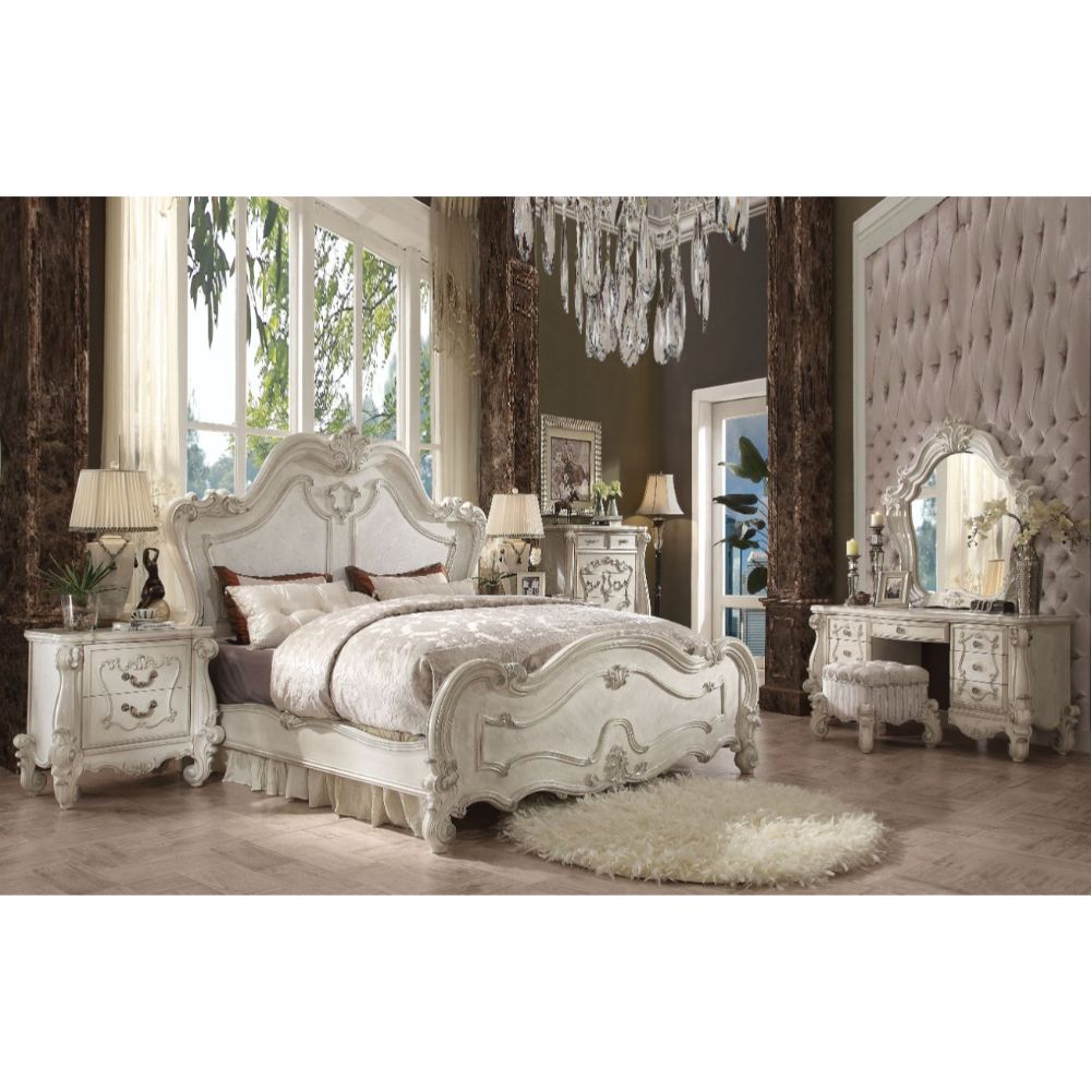 Acme Furniture Versailles Bone White King Bed