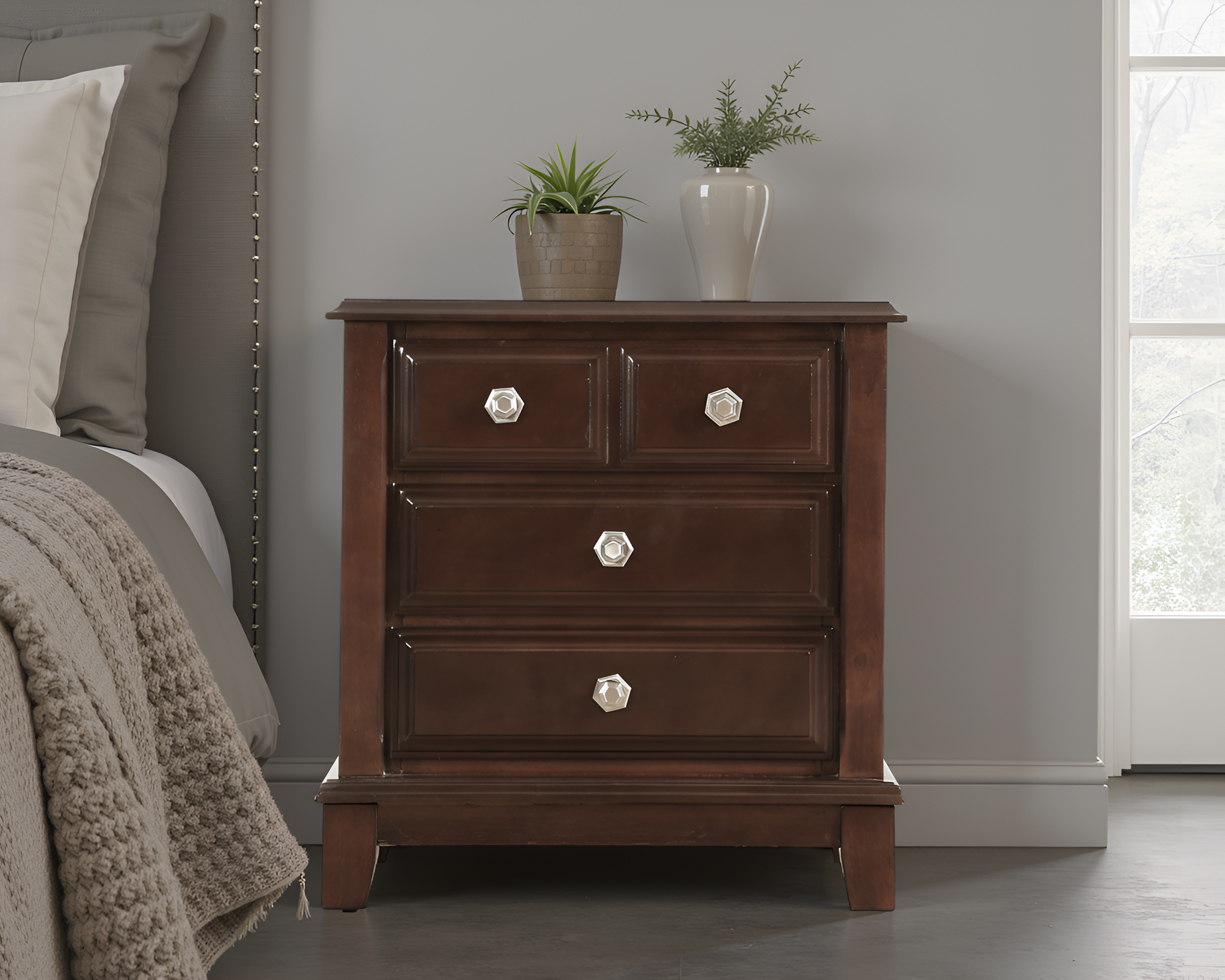 Elite Space Living Halmstad Cappuccino Night Stand
