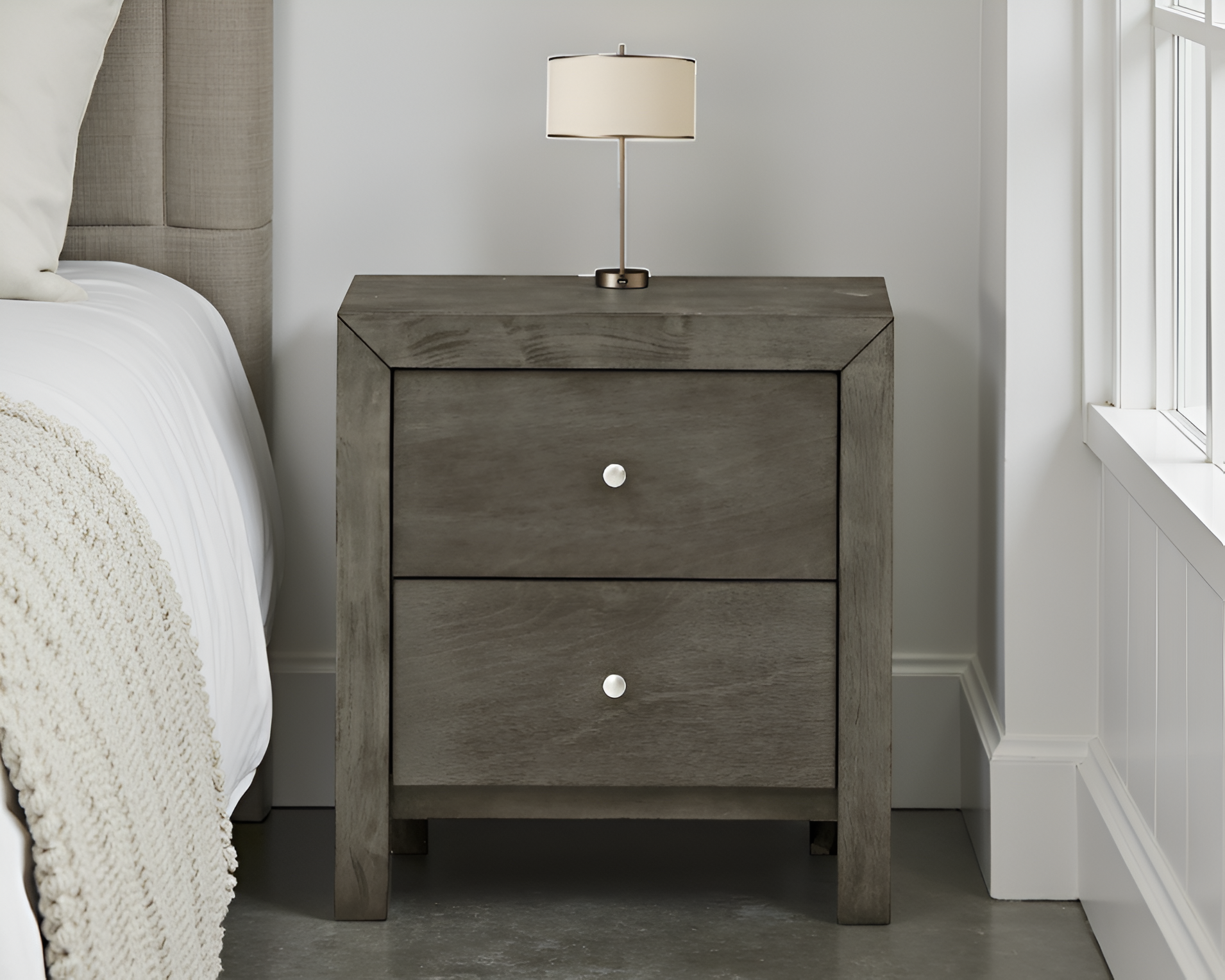 Elite Space Living Osaka Gray Nightstand