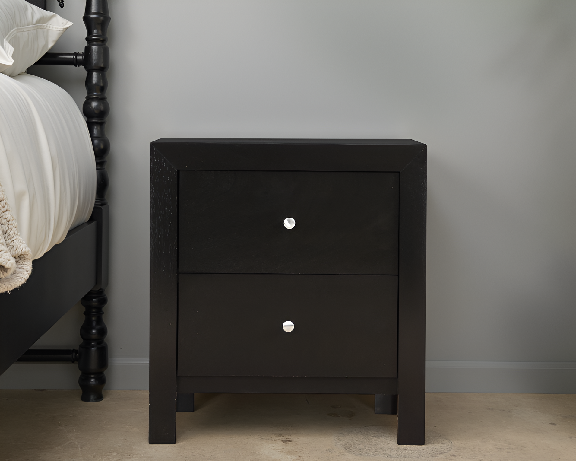 Elite Space Living Osaka Black Nightstand