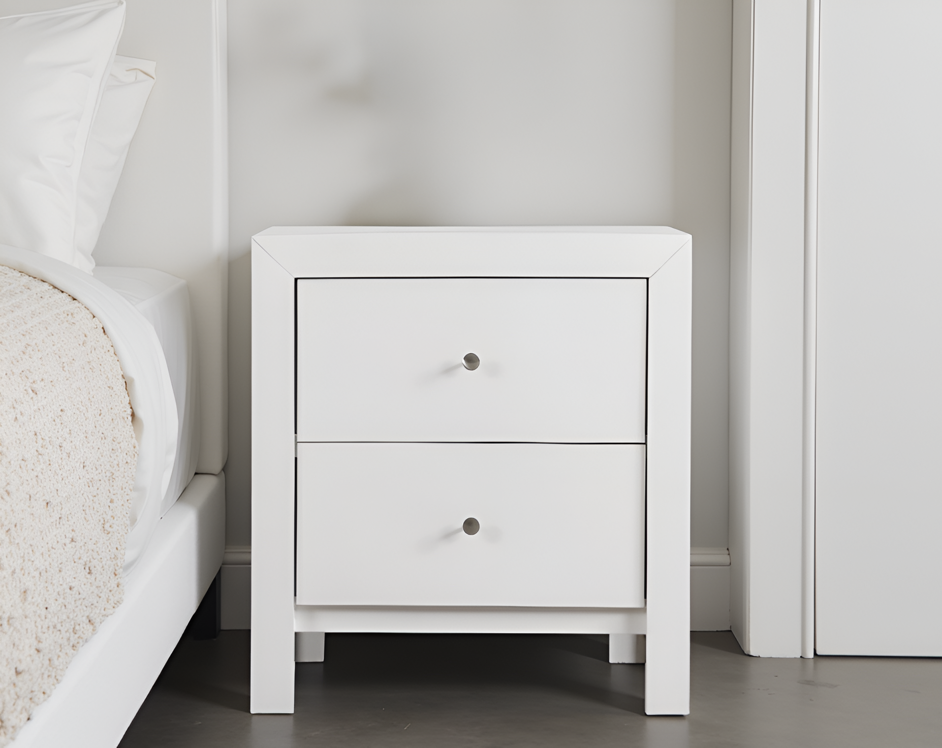 Elite Space Living Osaka White Nightstand