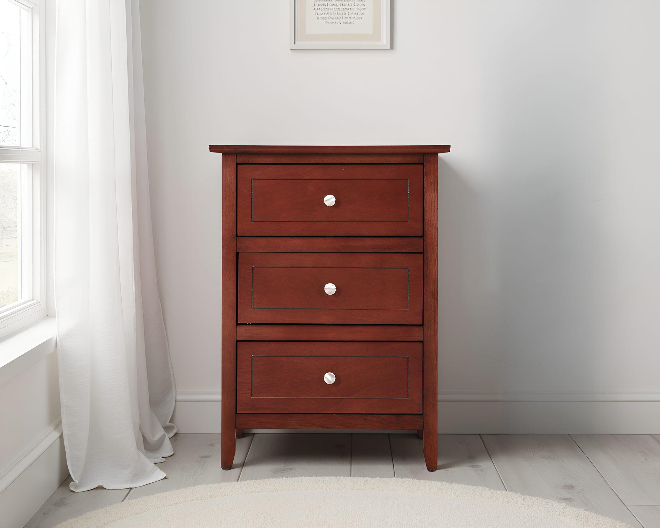 Elite Space Living Lublin Cherry 3 Drawers Nightstand