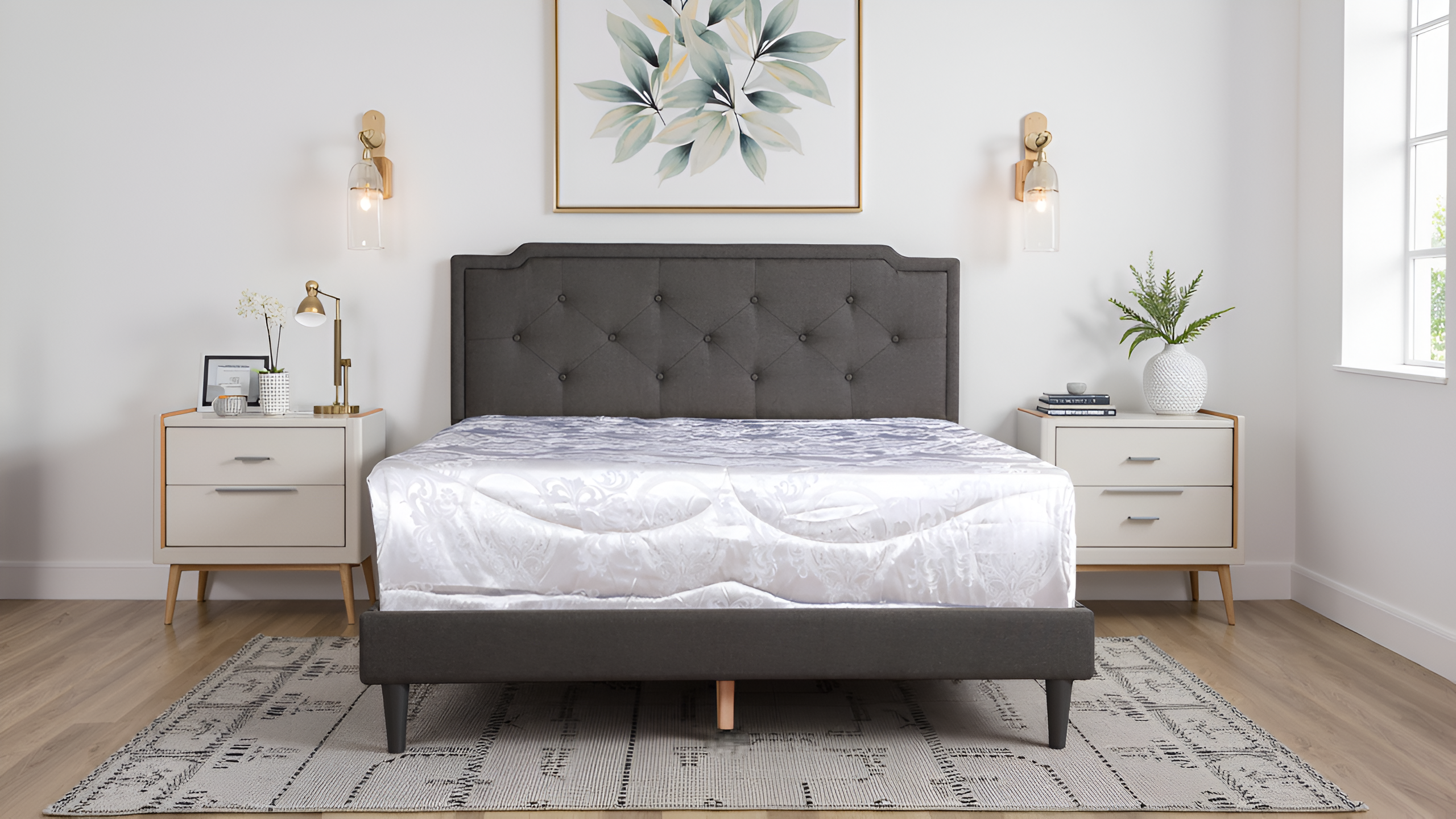 Elite Space Living Getafe Ash Black Full Bed