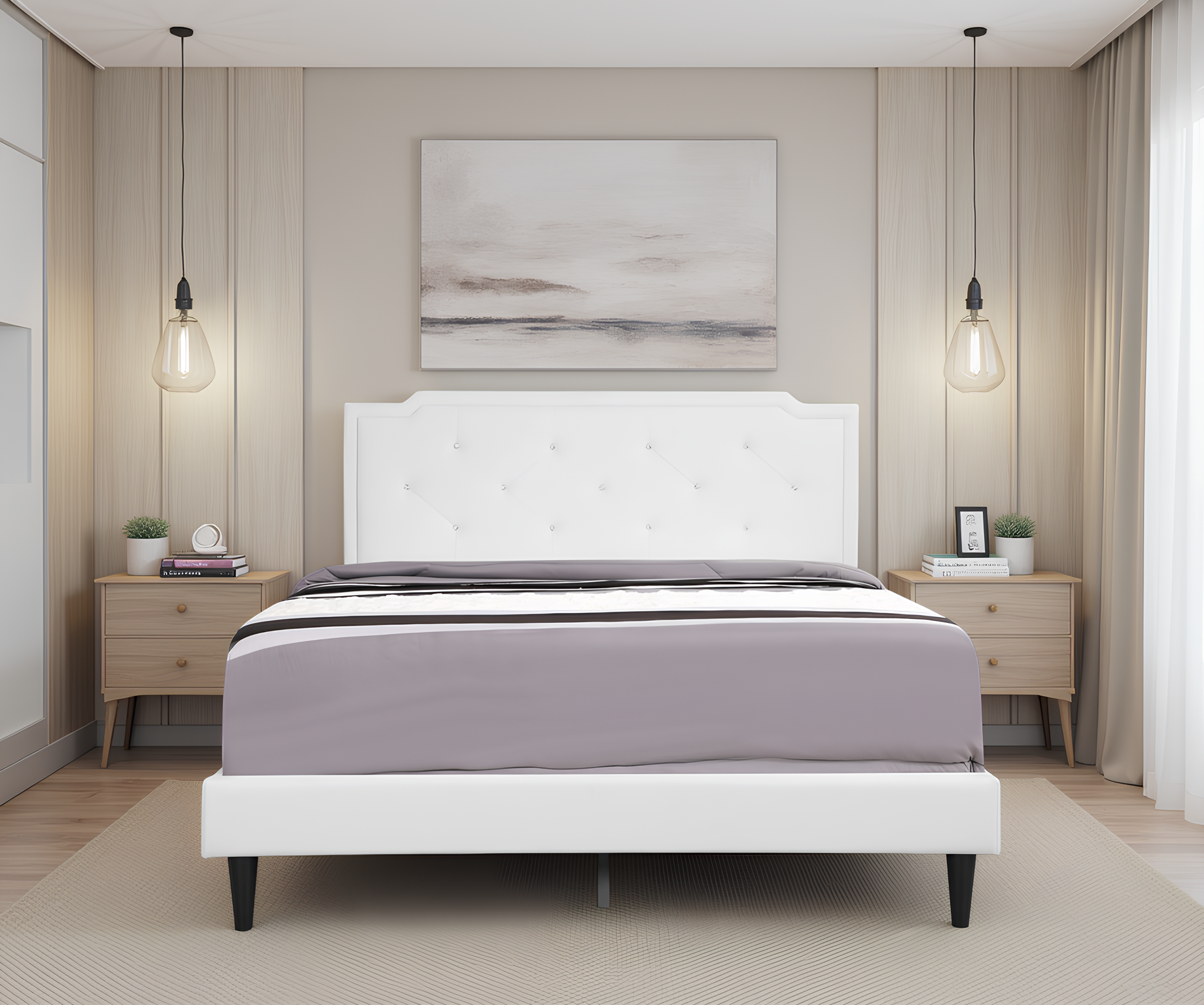 Elite Space Living Getafe White Full Bed