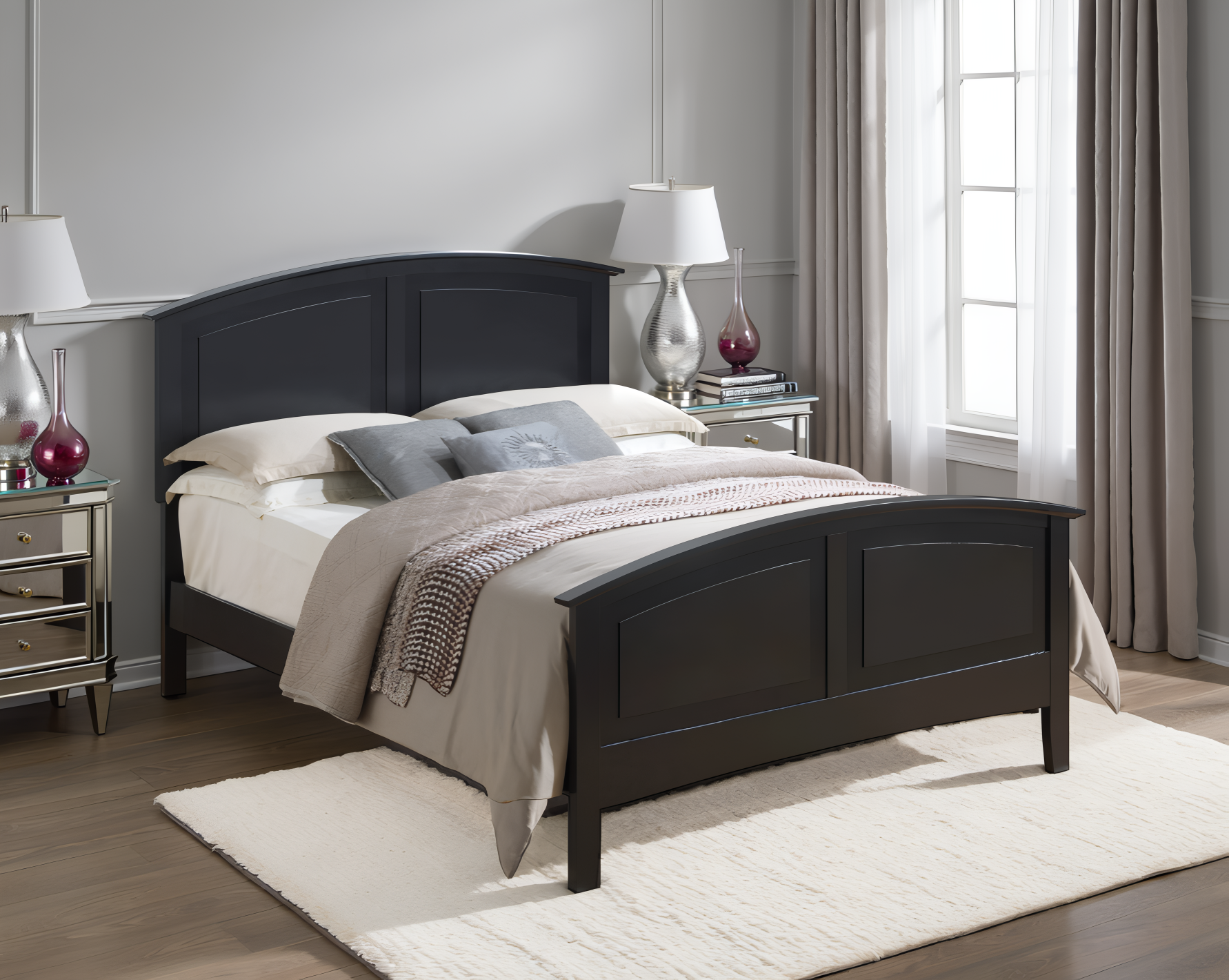 Elite Space Living Halden Black Full Bed