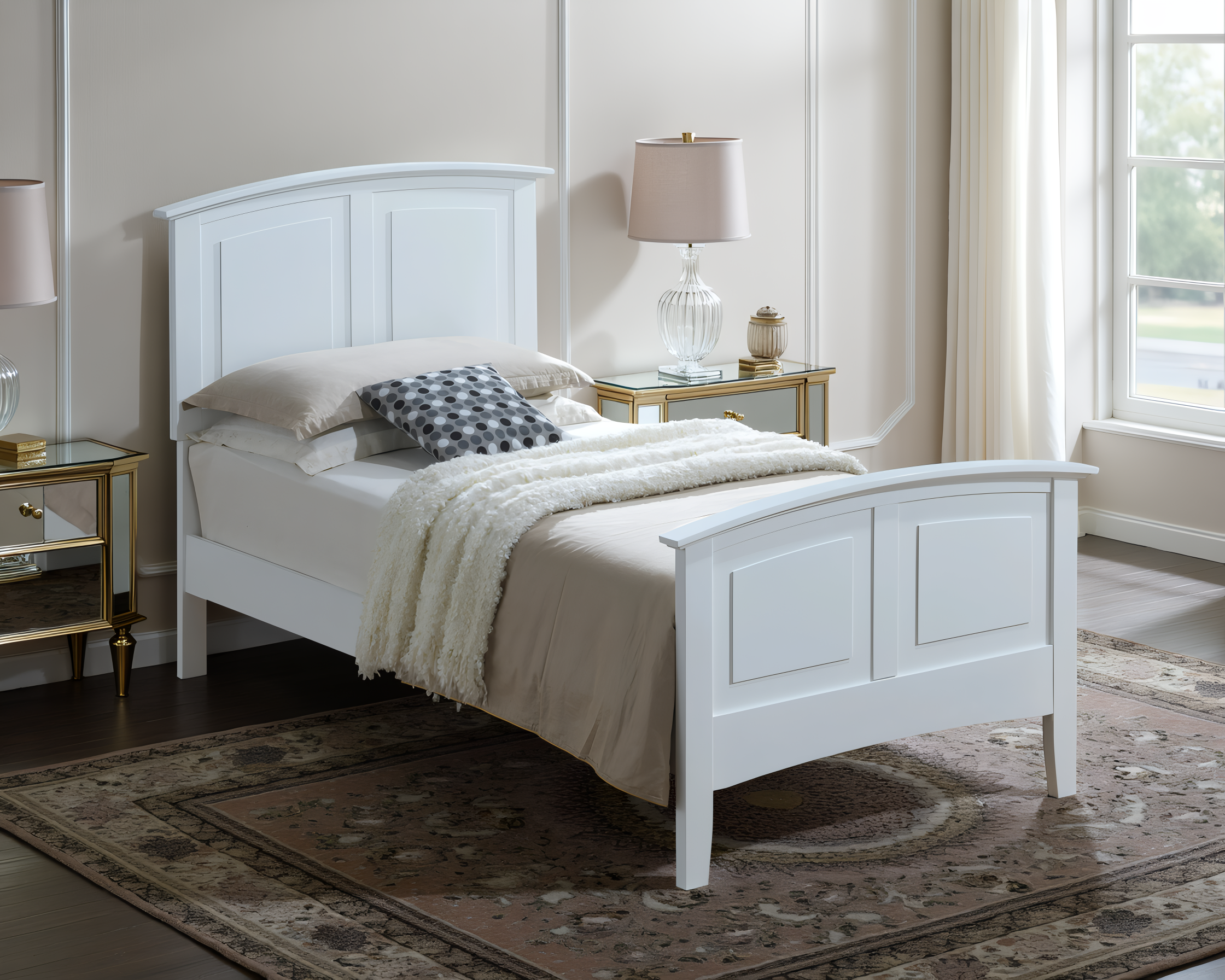 Elite Space Living Halden White Twin Bed