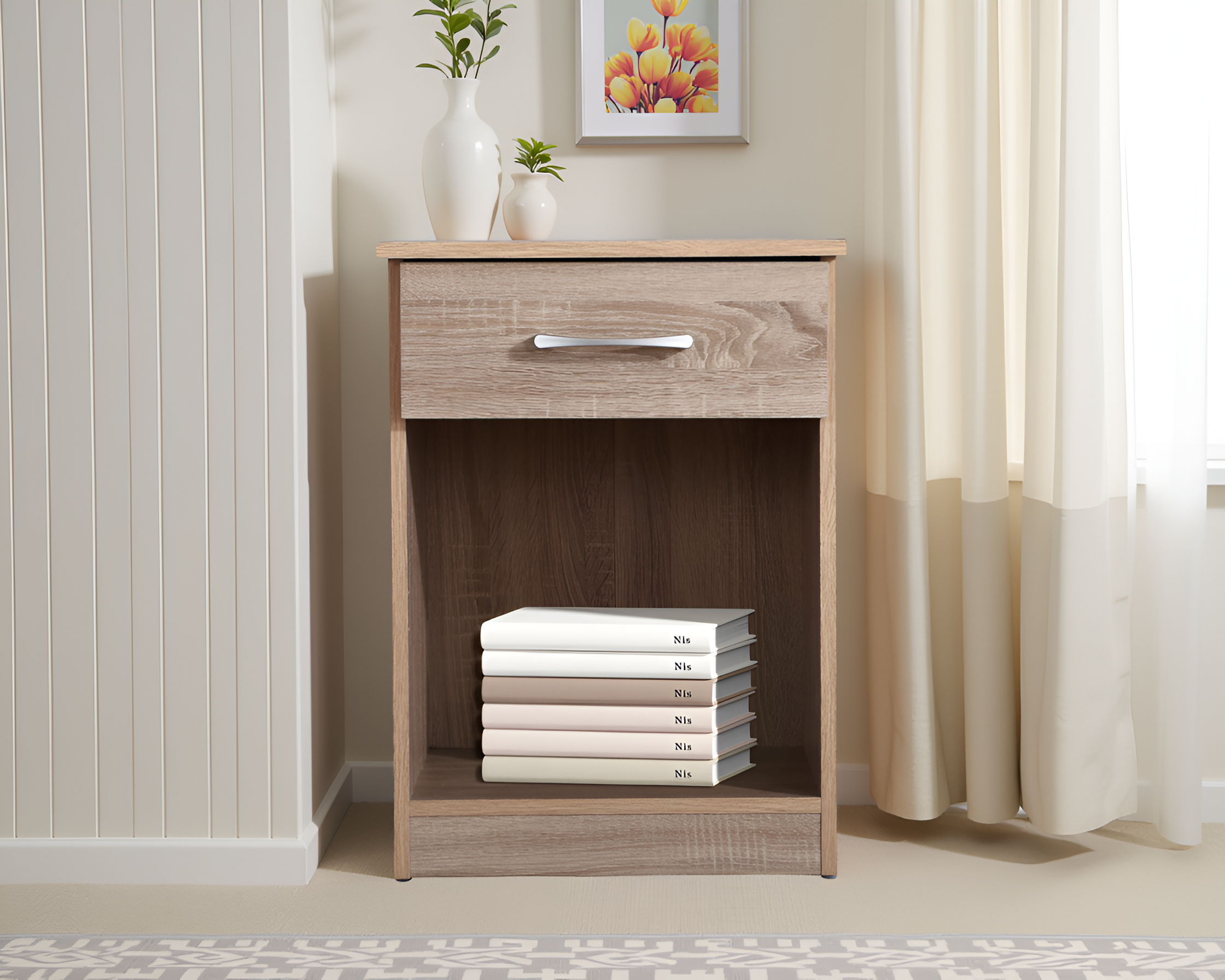 Elite Space Living Kenitra Sandle Wood Nightstand
