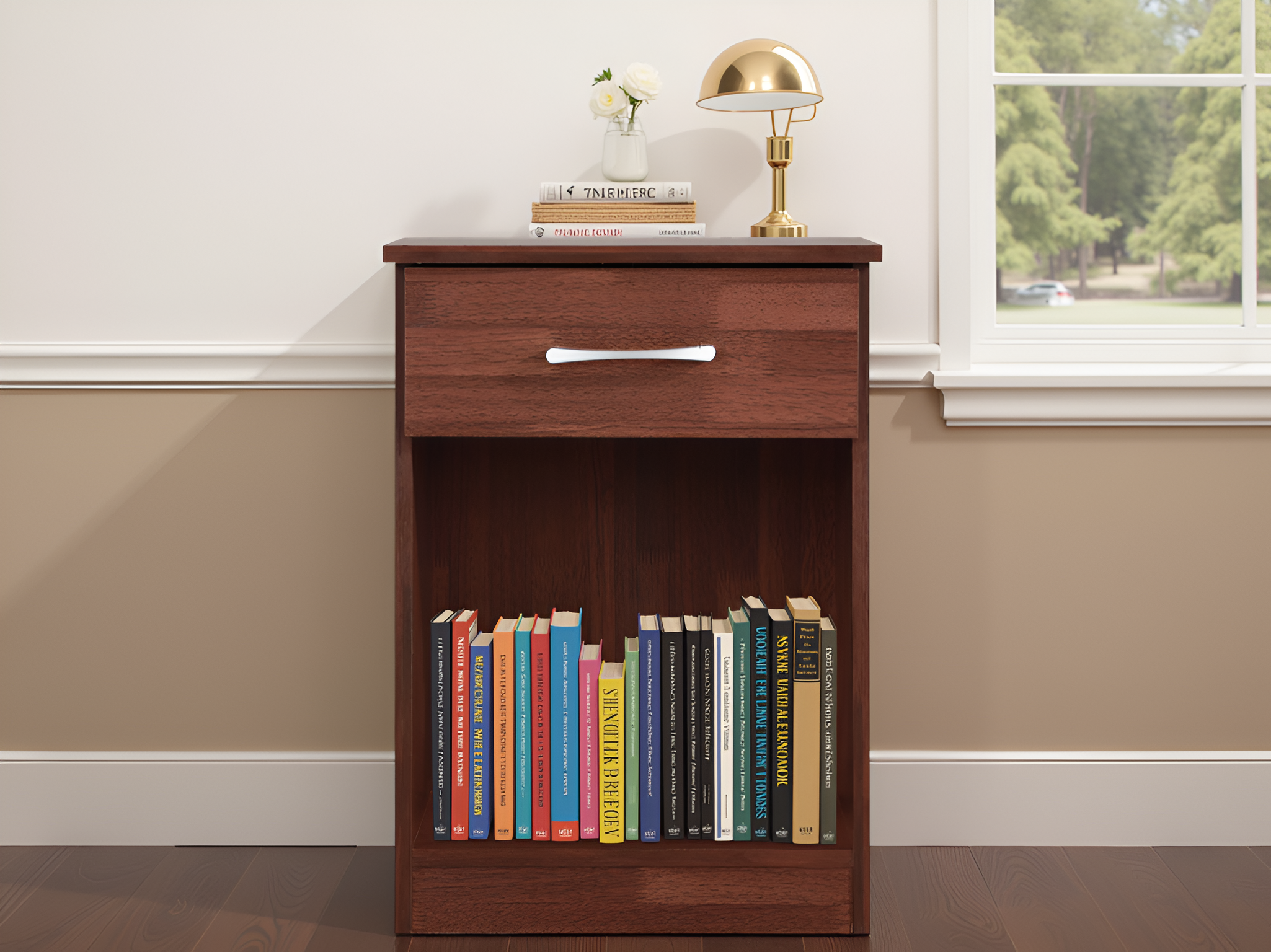 Elite Space Living Kenitra Cherry Nightstand