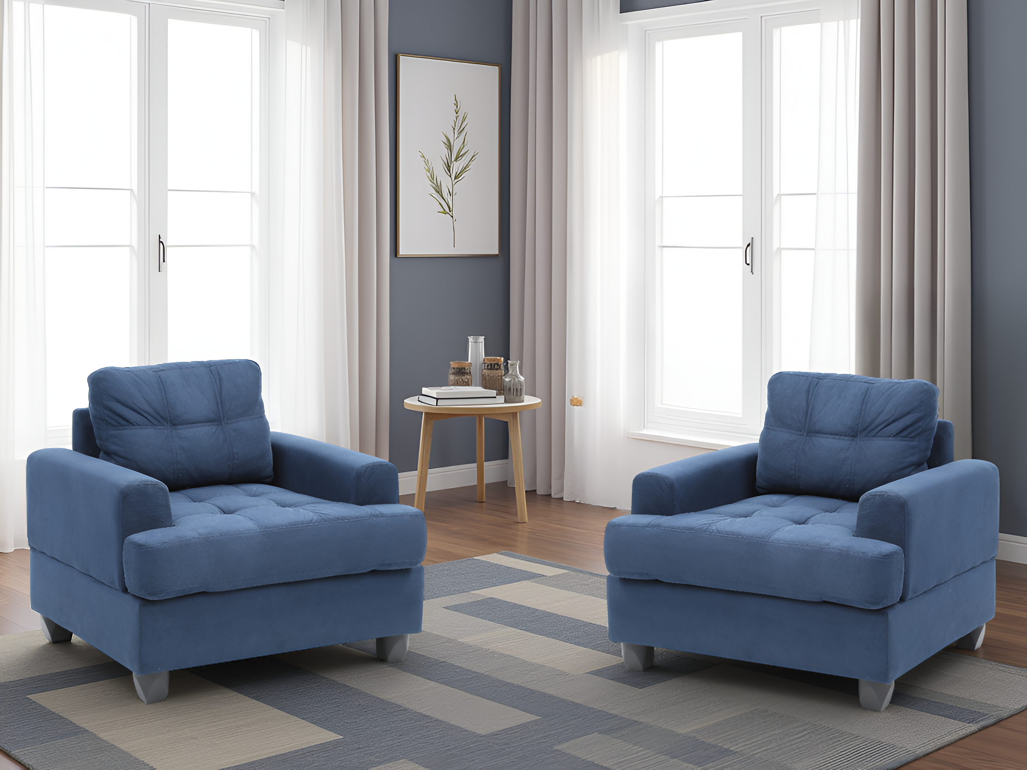 Elite Space Living Dijon Navy Blue Chair
