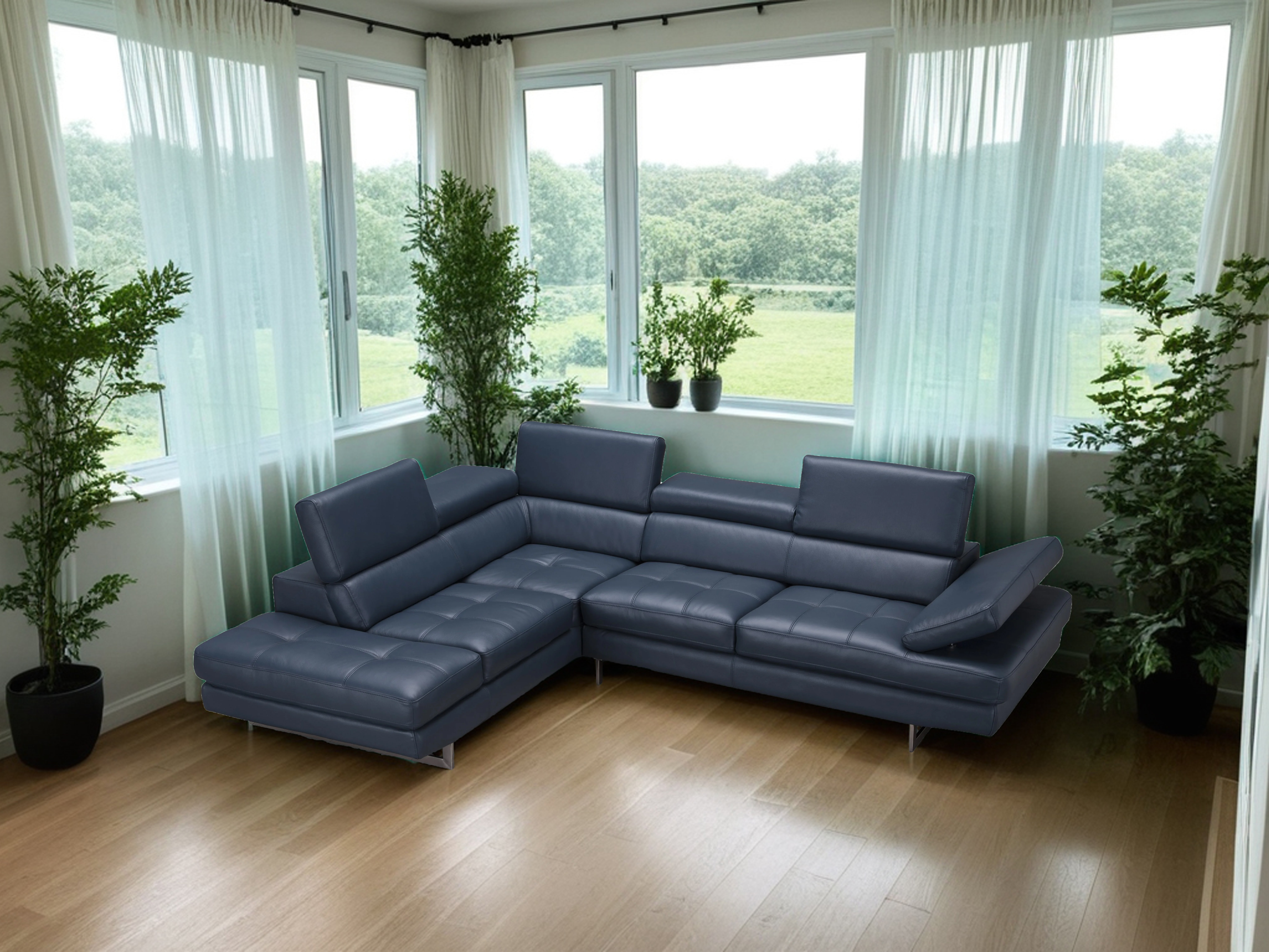 Elite Space Living Antalya Blue LAF Sectional