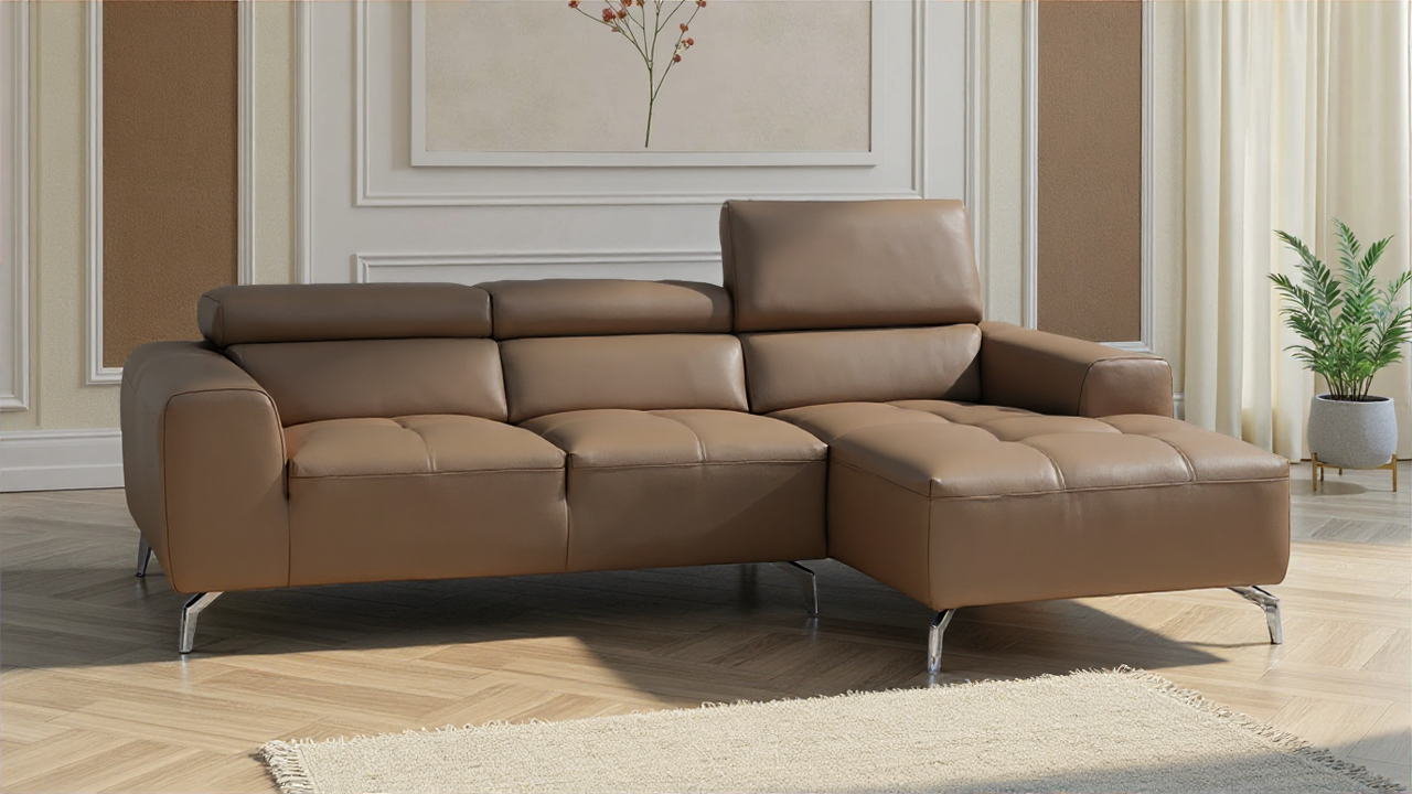 Elite Space Living Sivas Premium Leather RAF Sectional