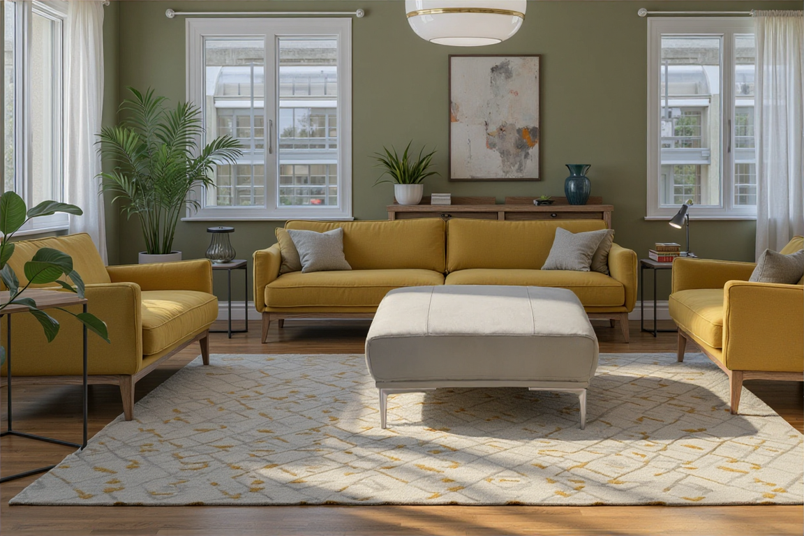 Elite Space Living Cologne Grey Leather Ottoman