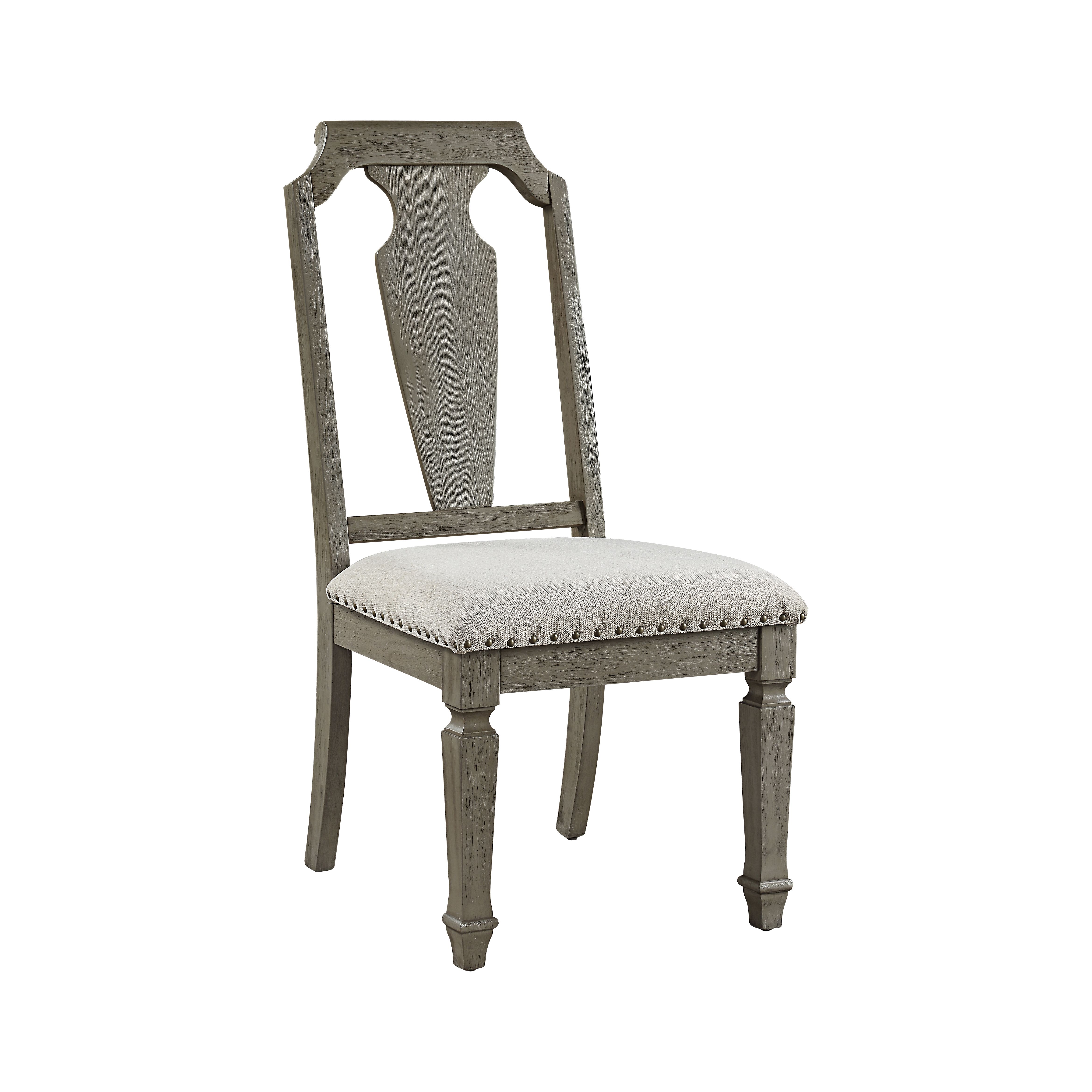 2 Acme Furniture Zumala Beige Weathered Oak Side Chairs
