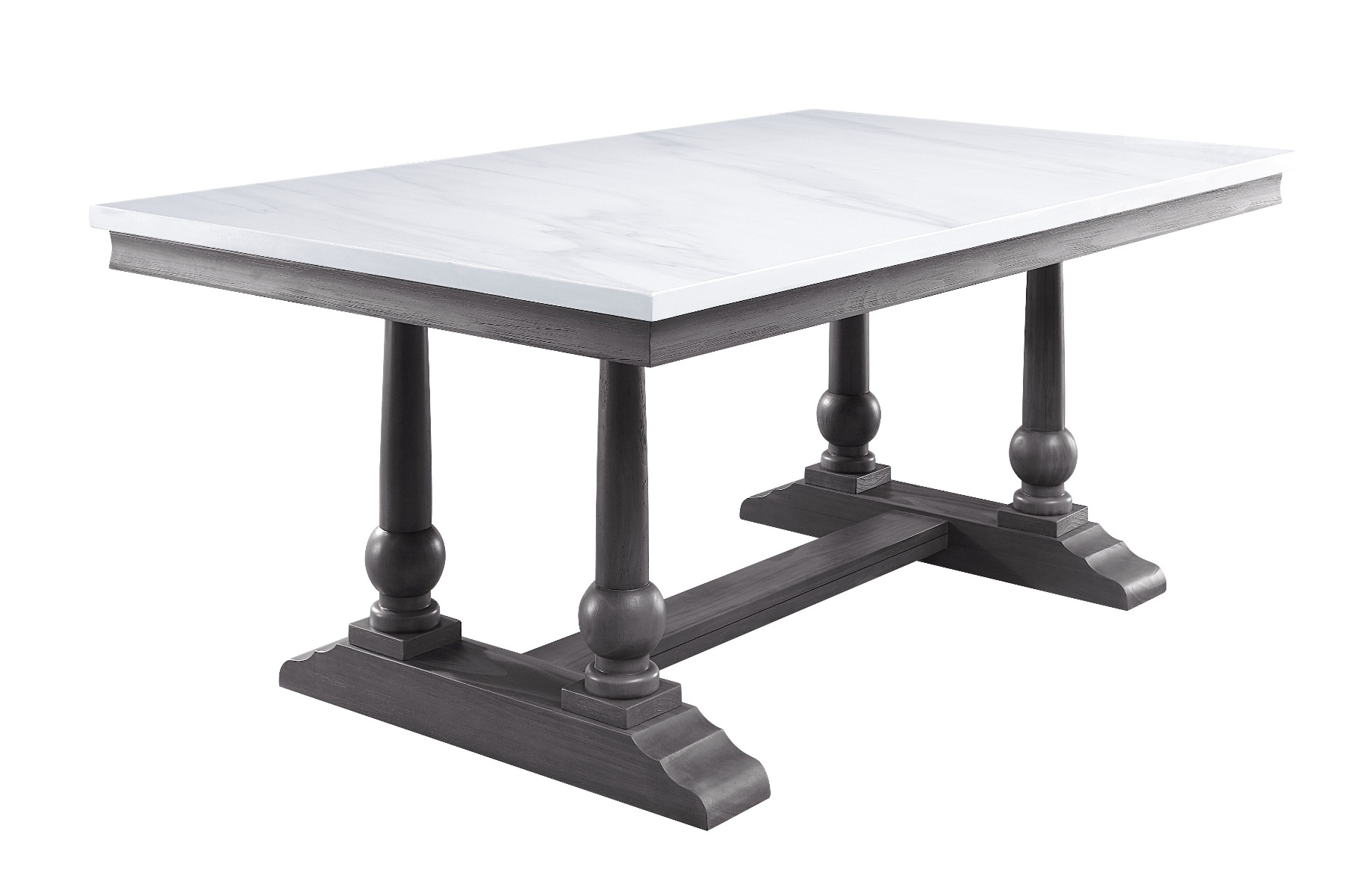 Acme Furniture Yabeina Gray Oak Dining Table
