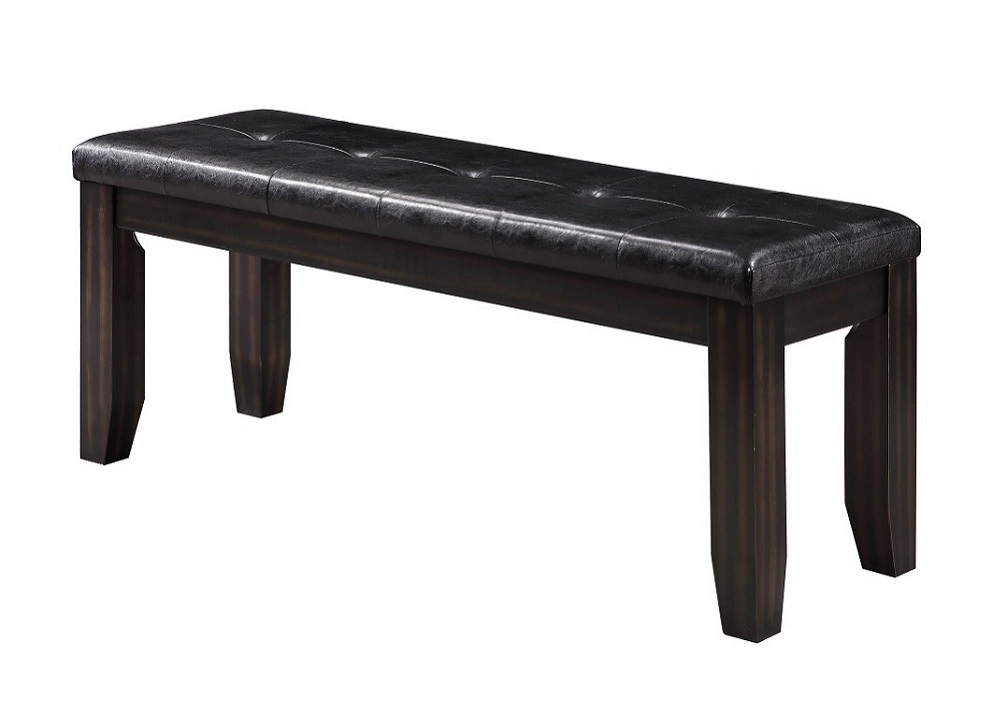 Acme Furniture Urbana Black Espresso Tufted Seat Bench
