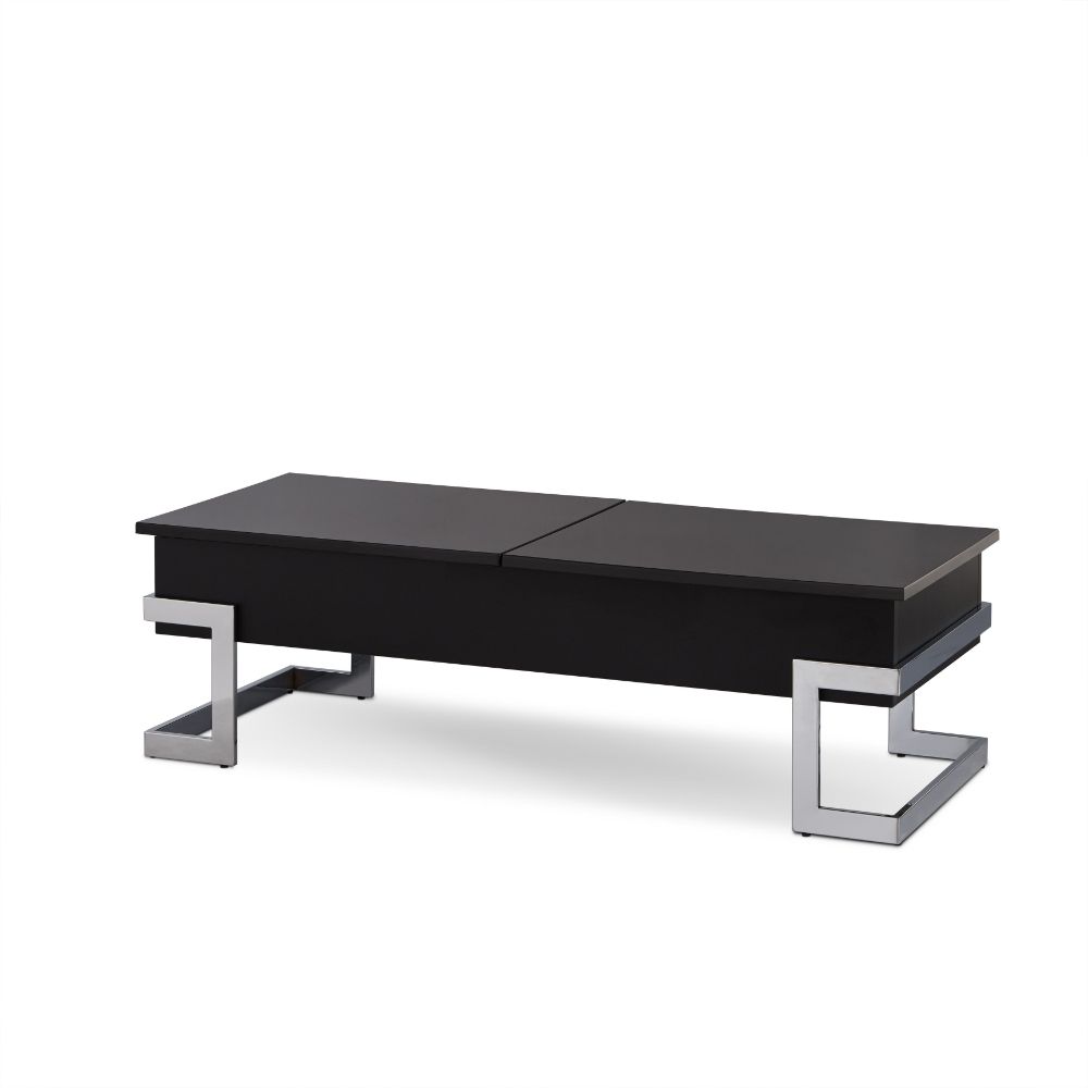 Acme Furniture Calnan Black Chrome Lift Top Coffee Table