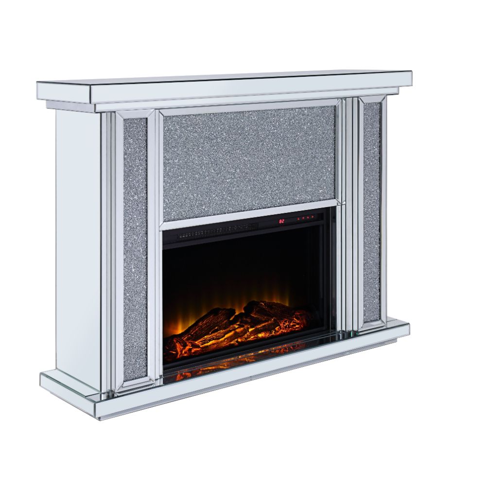 Acme Furniture Noralie Mirrored Fireplace