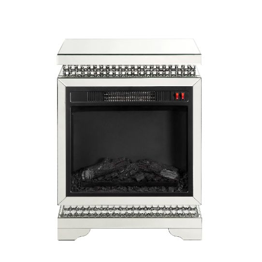 Acme Furniture Lotus Mirrored Fireplace