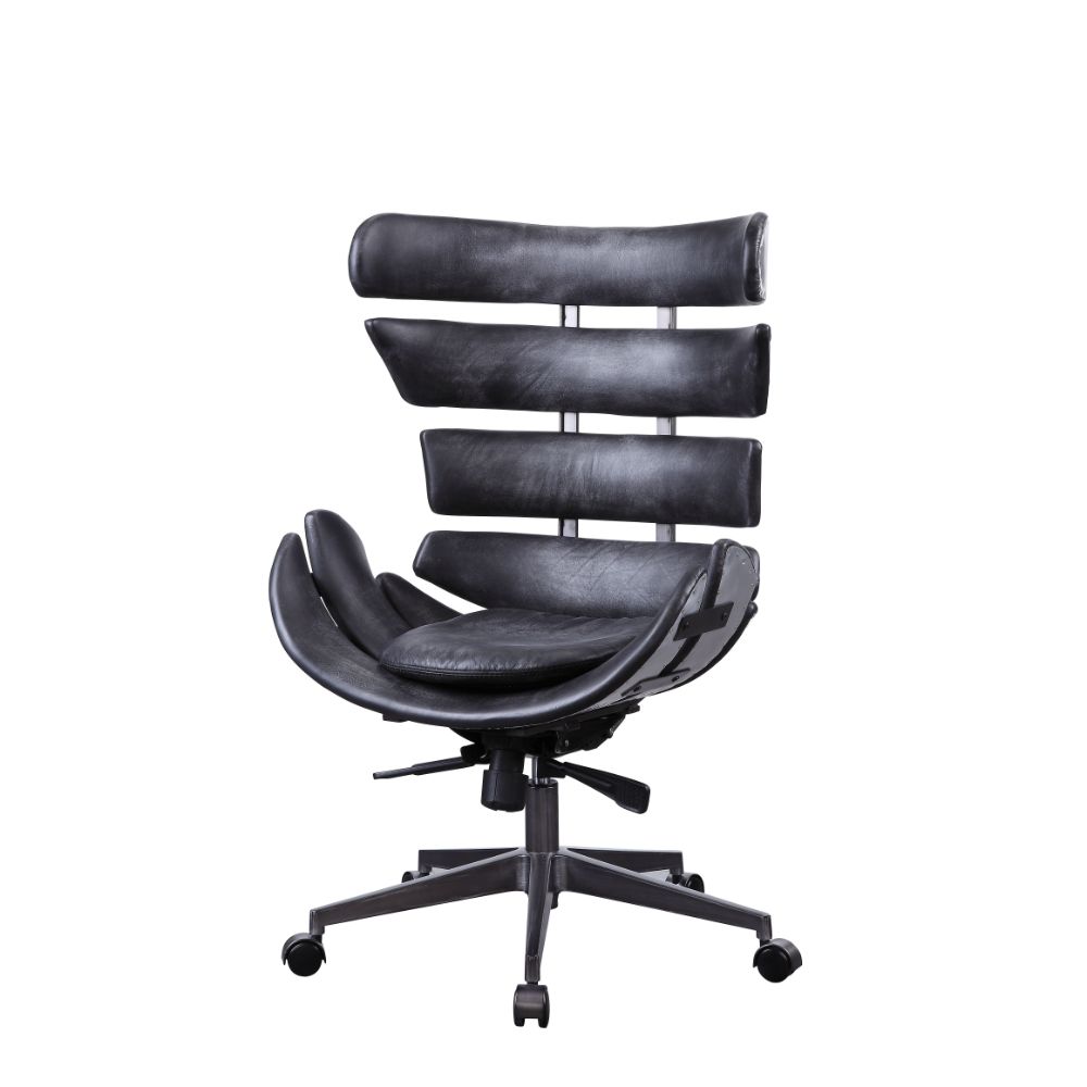 Acme Furniture Megan Vintage Black Aluminum Office Chair