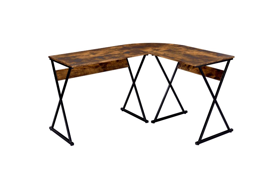 Acme Furniture Zafiri Weathered Oak Black Writing Desk