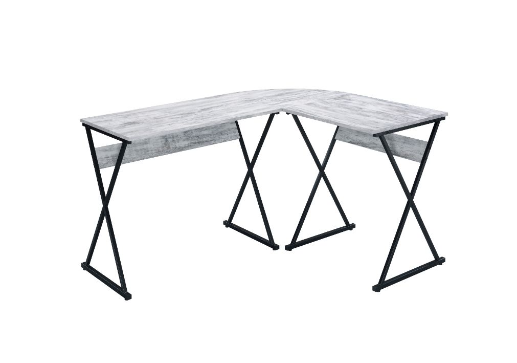 Acme Furniture Zafiri Antique White Black Writing Desk
