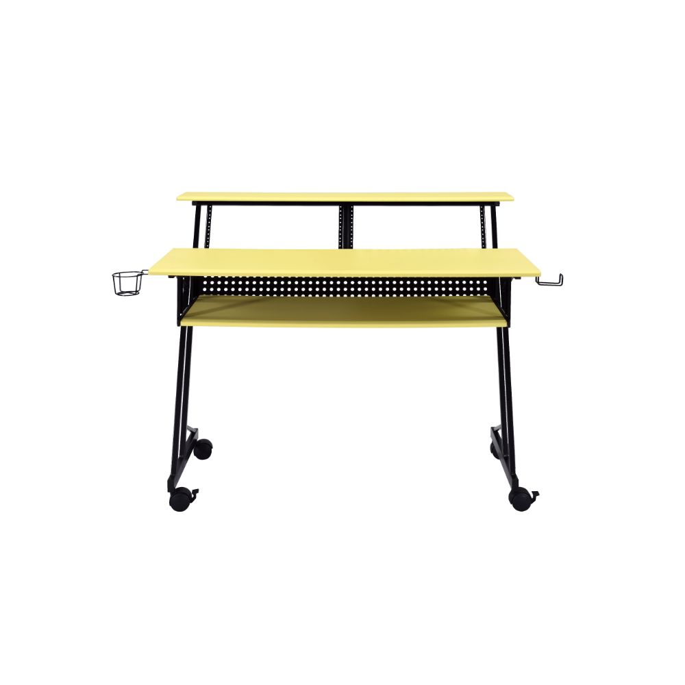 Acme Furniture Suitor Yellow Black Music Recording Studio Desk