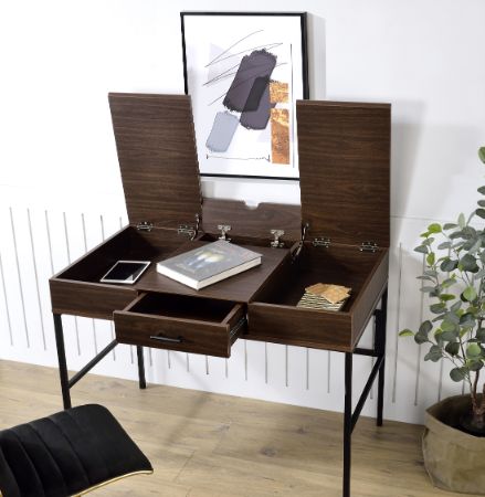 Acme Furniture Verster Oak Black Writing Desk With USB