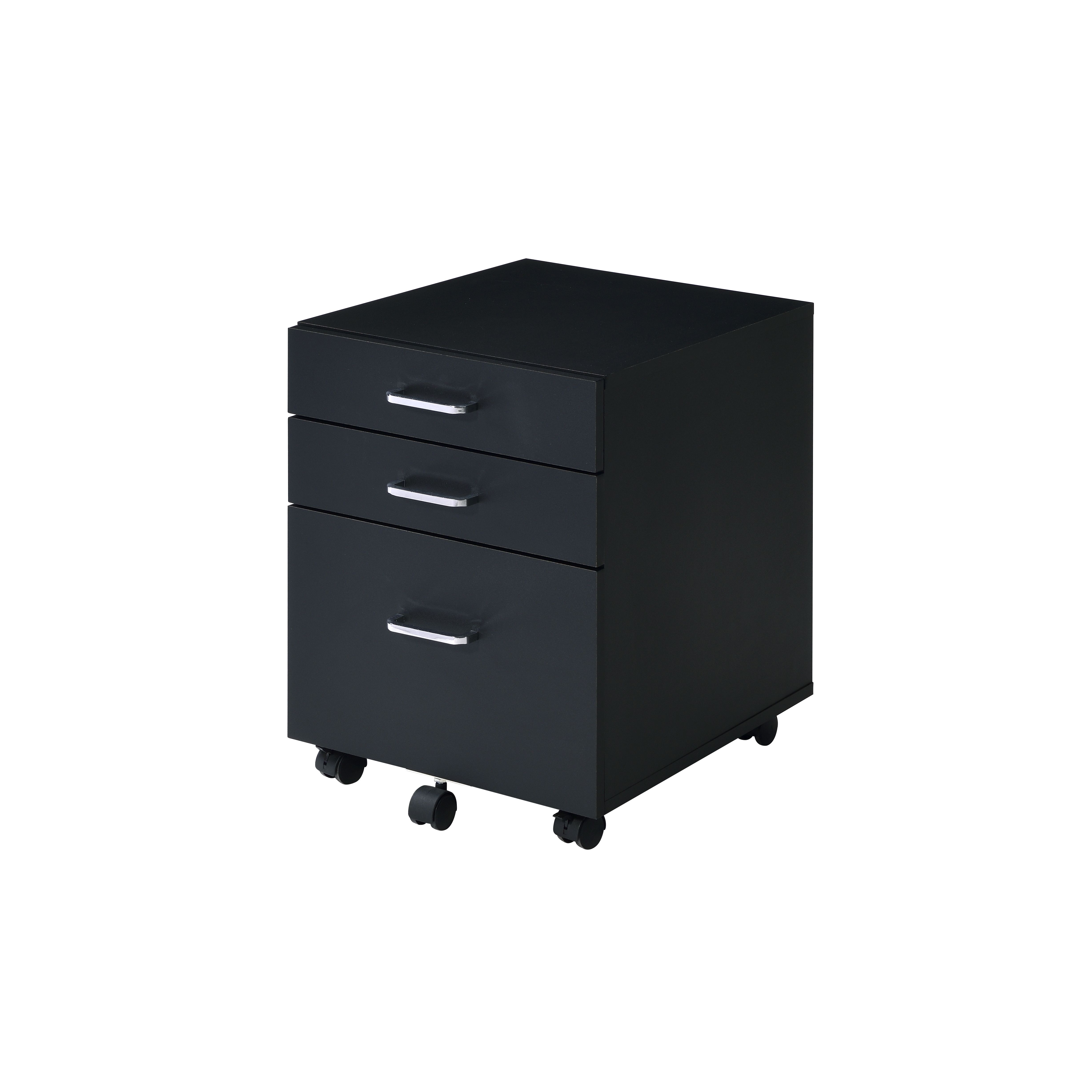 Acme Furniture Tennos Black Chrome Cabinet