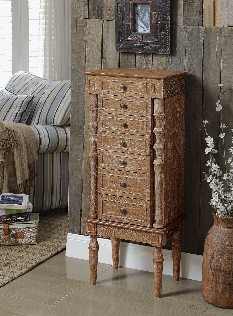 Acme Furniture Taline Weathered Oak Jewelry Armoire