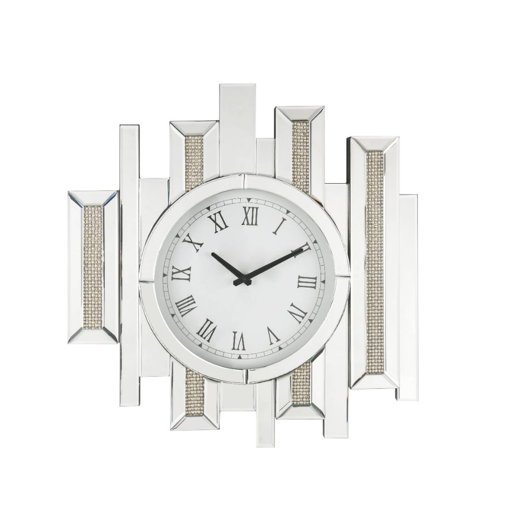 Acme Furniture Ornat Faux Diamonds Wall Clock