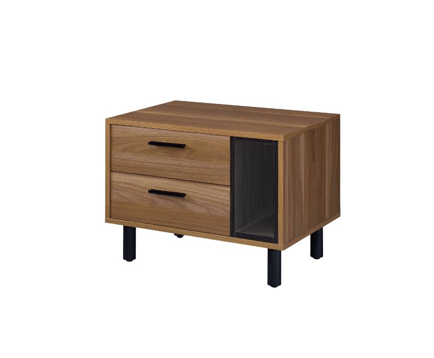 Acme Furniture Trolgar Brown Oak Black Accent Table