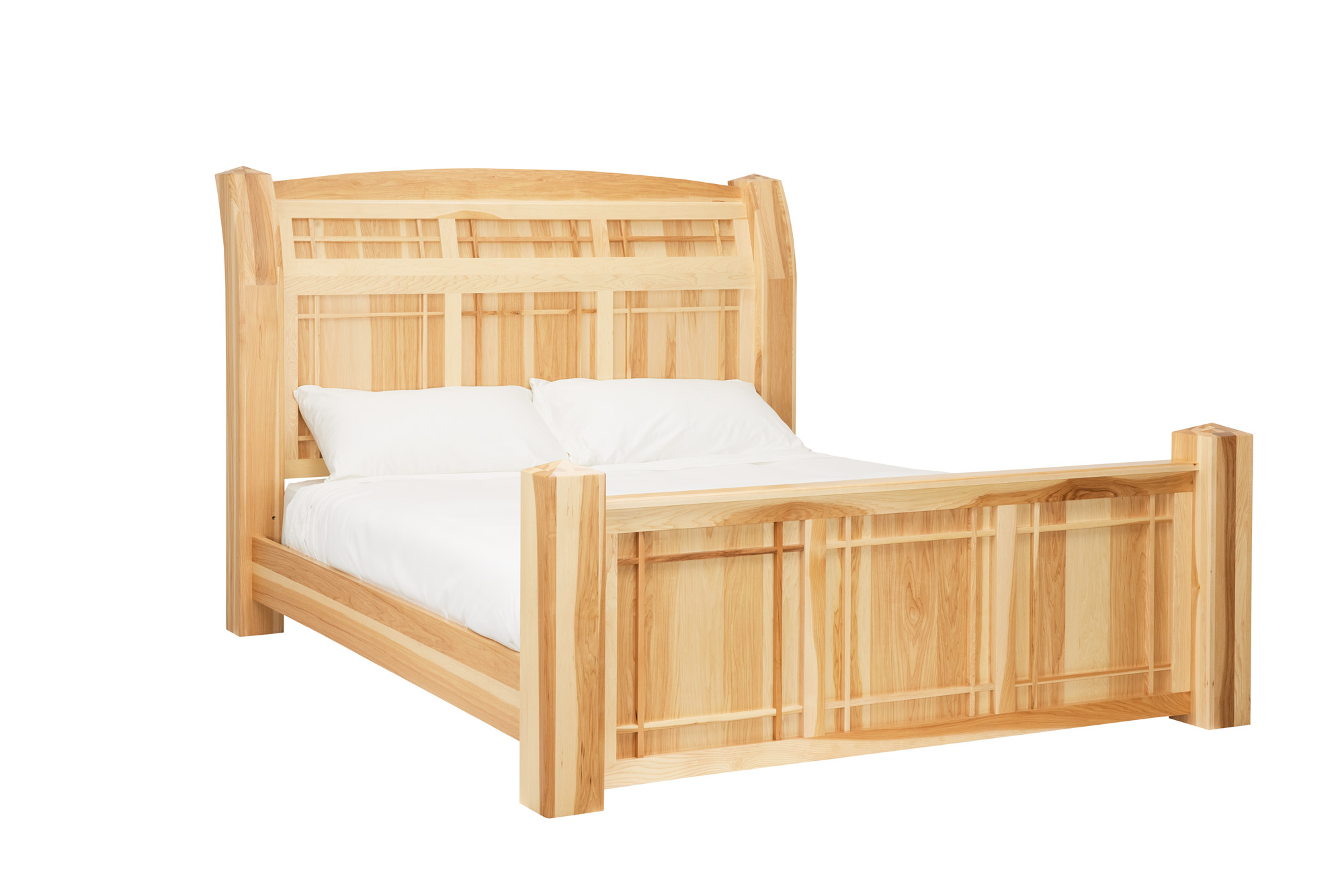 A-America Amish Highlands Natural King Arch Panel Bed