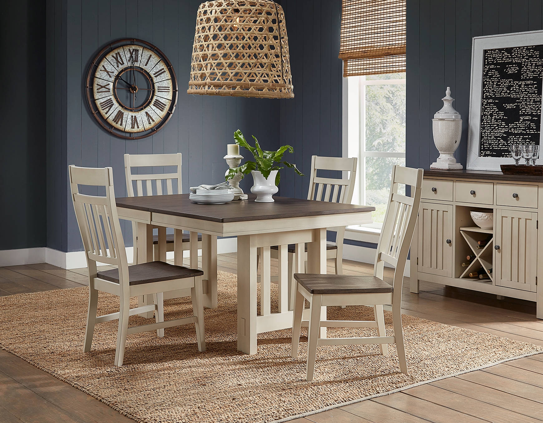 A-America Bremerton Saddle Dust Oyster 5pc Dining Room Set