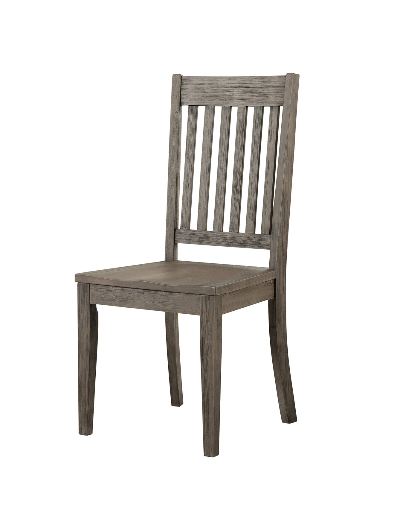 2 A-America Huron Distressed Gray Slatback Side Chairs