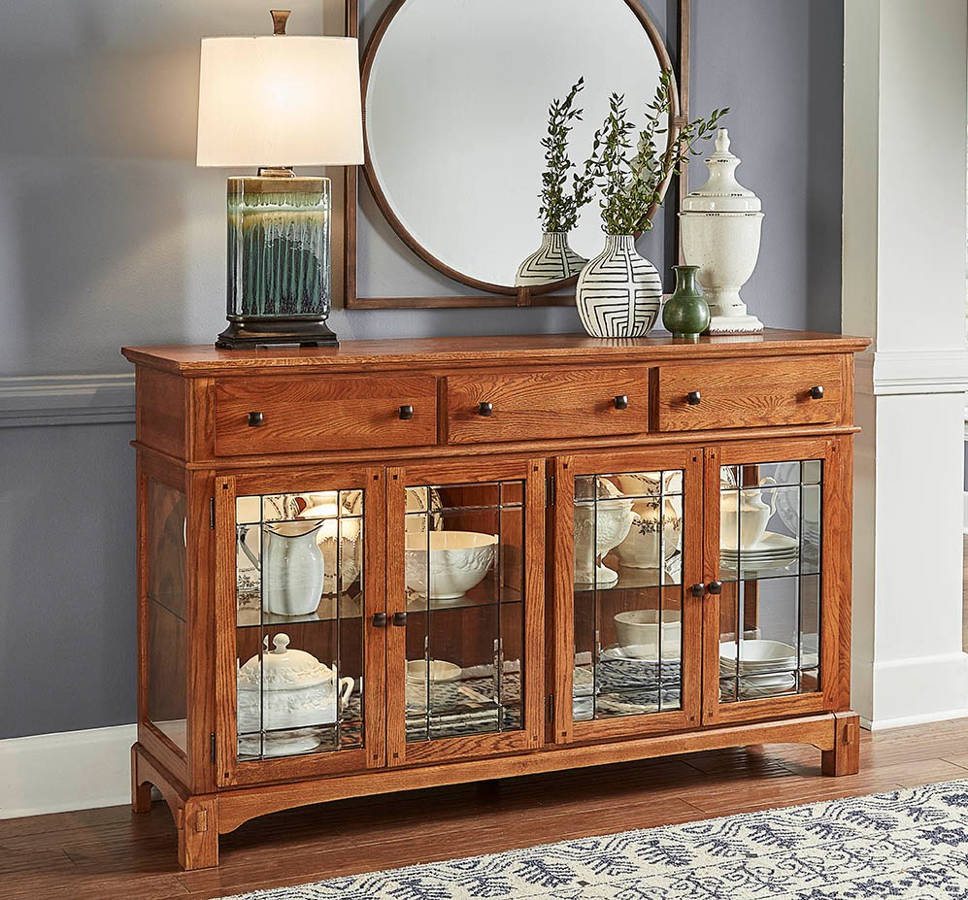 A-America Laurelhurst Mission Oak 66 Inch Buffet