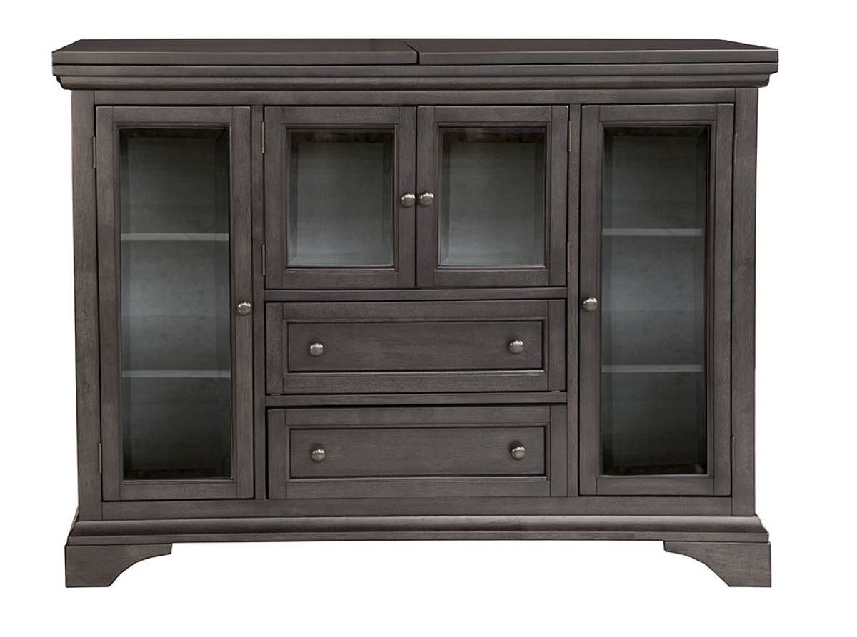 A-America Mariposa Warm Gray Flip Top Server